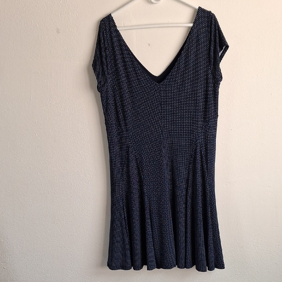 Ralph Lauren Lauren Navy Blue V-Neck Short Sleeve Tunic Dress XL - Picture 6 of 6